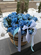 Тюльпан в корзині піоновидний